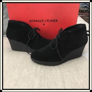 Donald J. Pliner Black Maka Suede Ankle Booties
